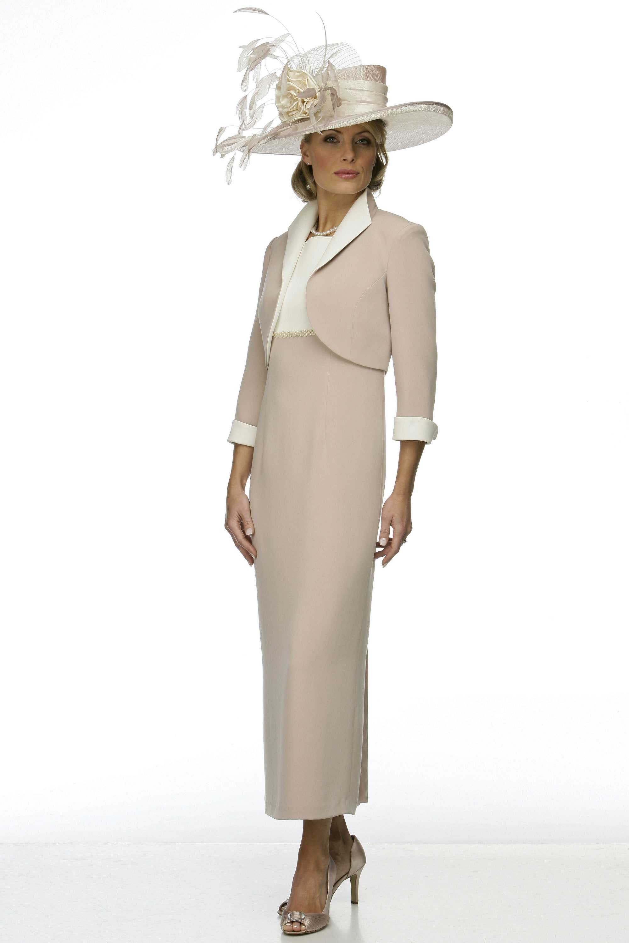 2 Tone Dress & Bolero Jacket Mother of the Bride JYC