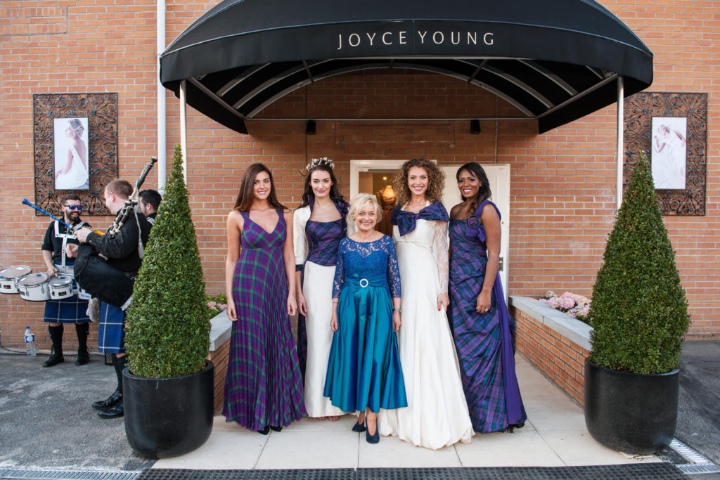 Joyce Young Tartan Spirit wedding Dress scottish heritage