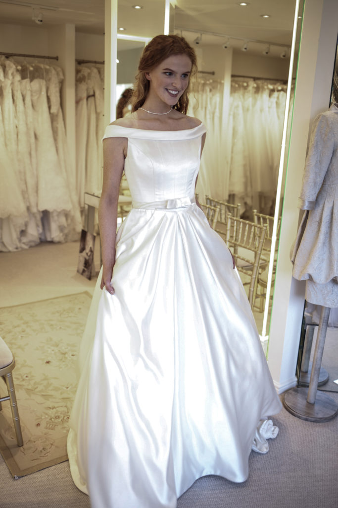 Silk wedding dress
