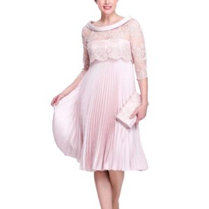 petite mother of the bride dresses pastel pink pleated curvy