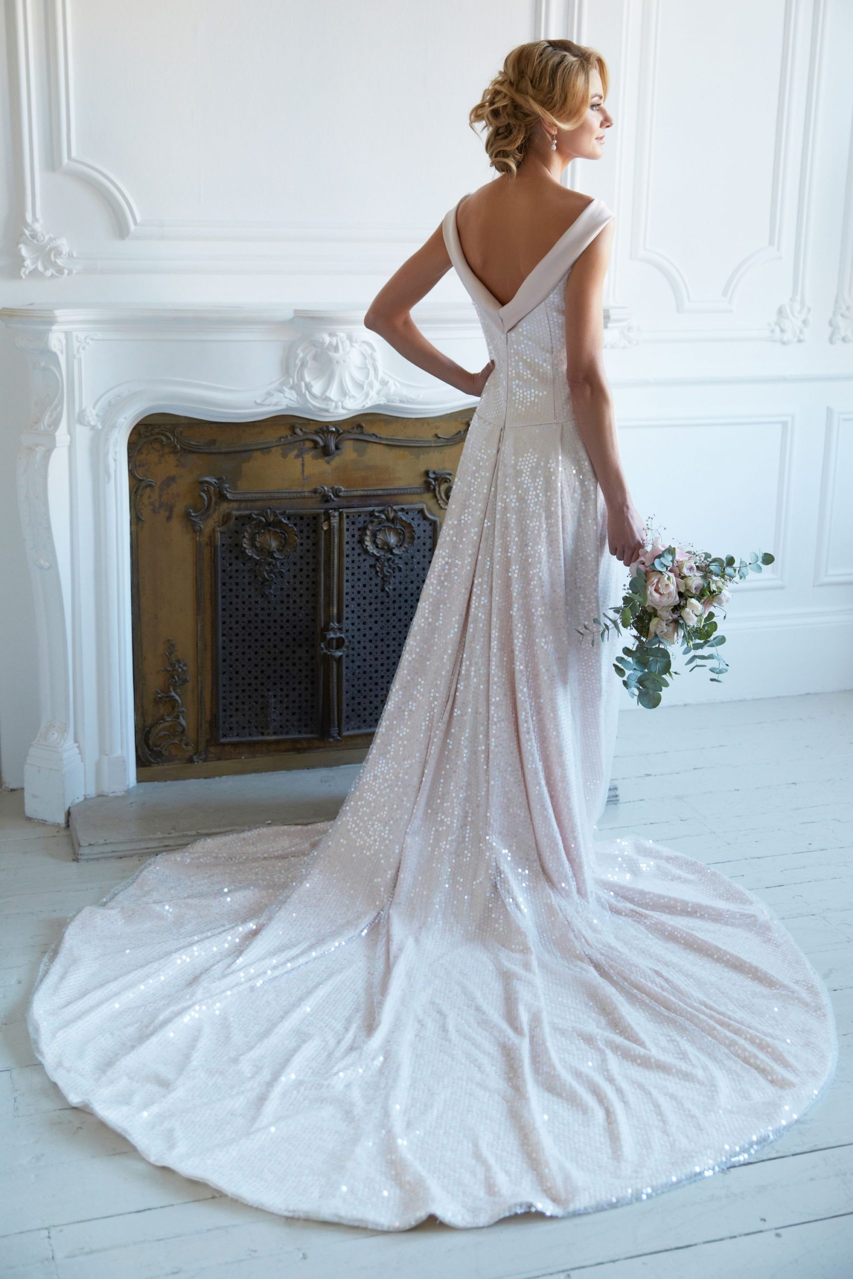Sequin Couture Wedding Dresses Joyce Young London Glasgow