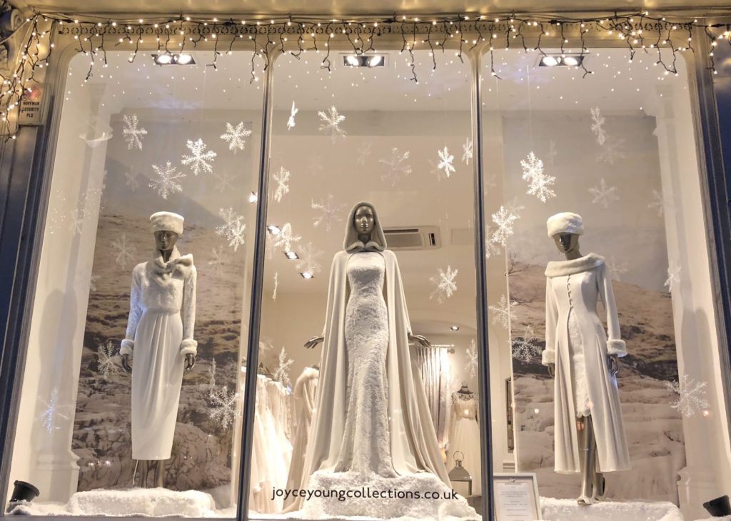 2018 Christmas window at Joyce Young London