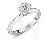 Match your Classic Round Platinum Ring to our Valentina Wedding dress from the Couture Collection