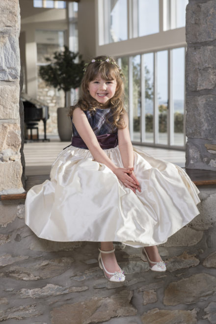 tartan flower girl dress