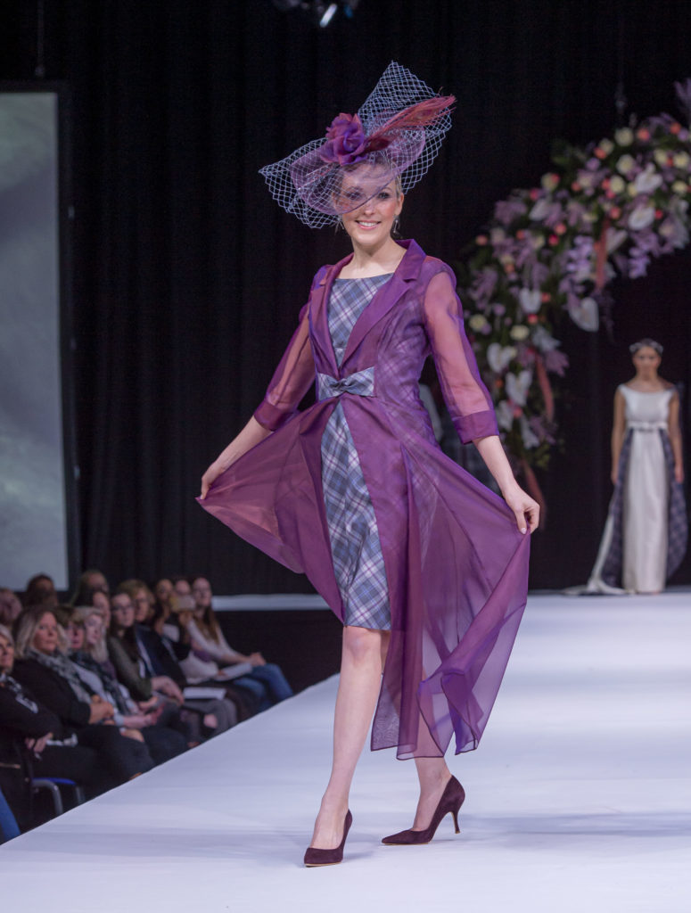 Scottish wedding show couture mother of the bride and groom special occasion wear outfit SWS 2020 Feb. Joyce Young and MacGregor MacDuff photographs by Alan Peebles