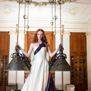 Joyce Young Mirren tartan wedding dress