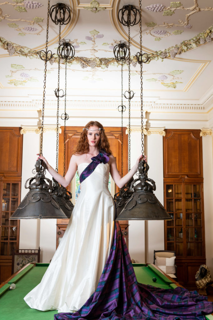 Joyce Young Mirren tartan wedding dress