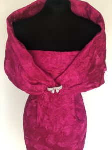 Bright pink unique silk fabric edit