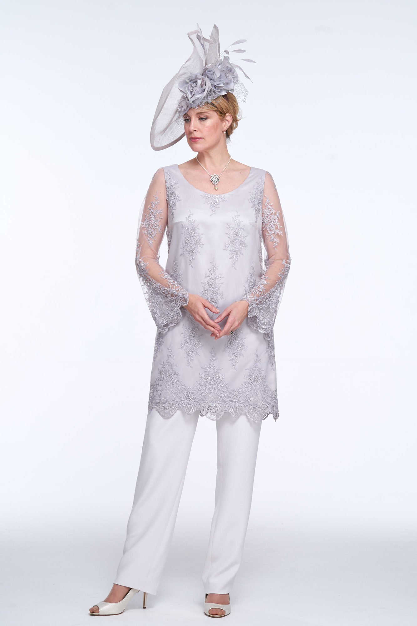 micro wedding attire, Embroidered and Beaded Tunic and Trousers