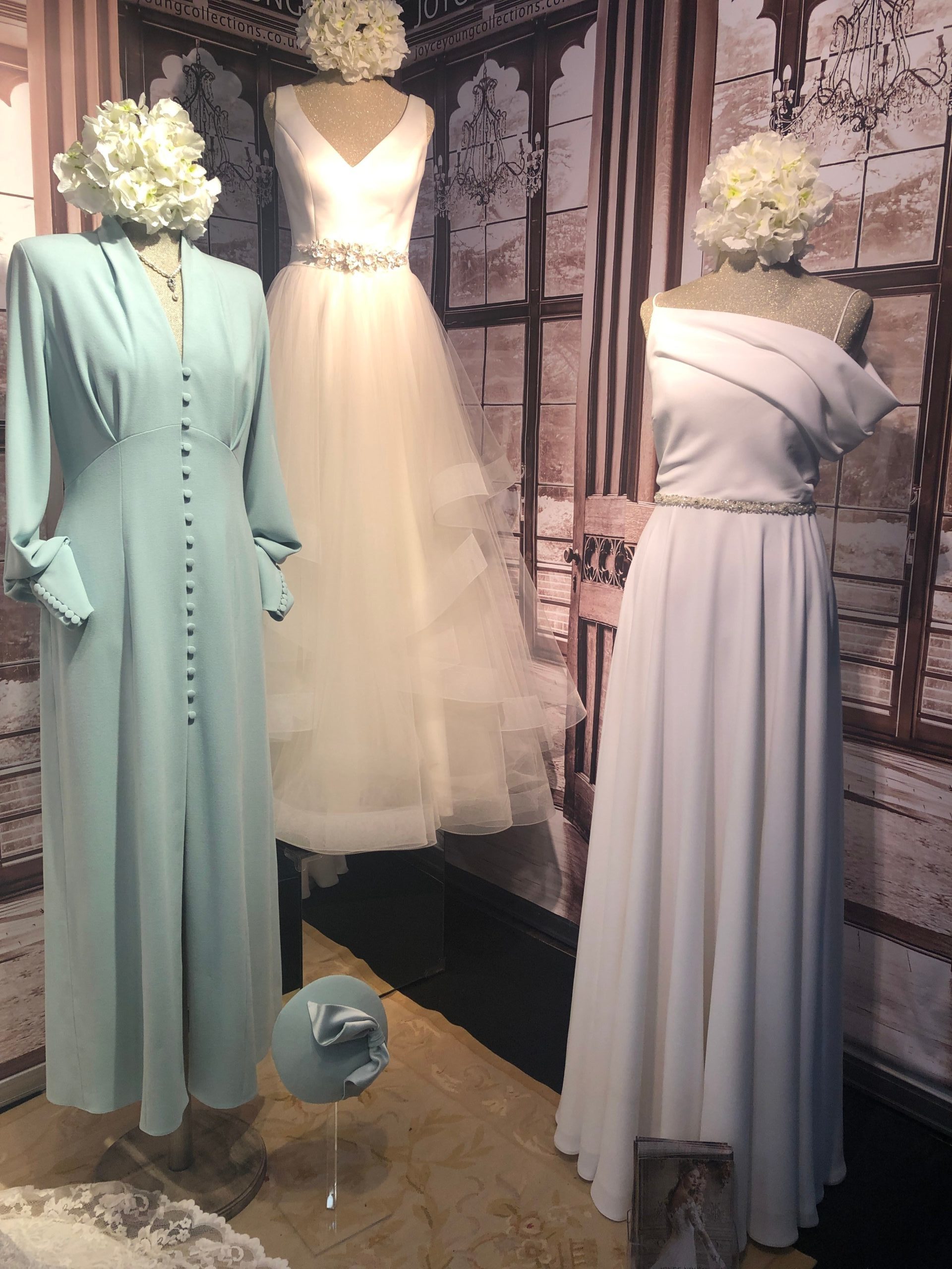 wedding dresses and mother of the bride and groom outfits, virtual