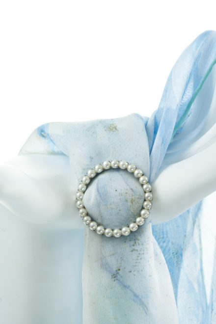 Single Tier Round Pearl Buckle Accessories
