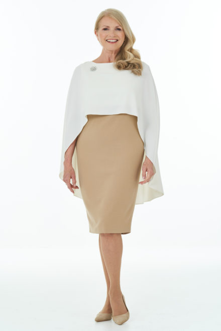 Camel and Ivory short dress and cape
