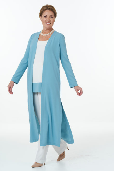 Duck egg and ivory trouser outfit-Main
