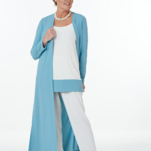 Duck egg and ivory trouser outfit-Main