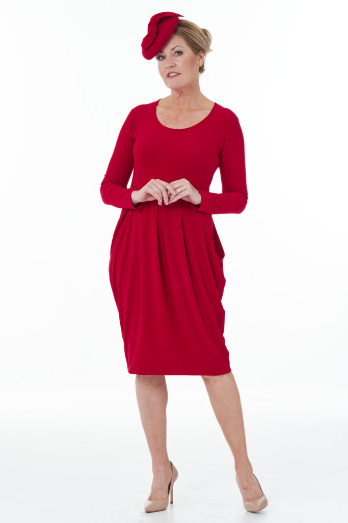 Christmas outfit Red Hammer Skirt Dress