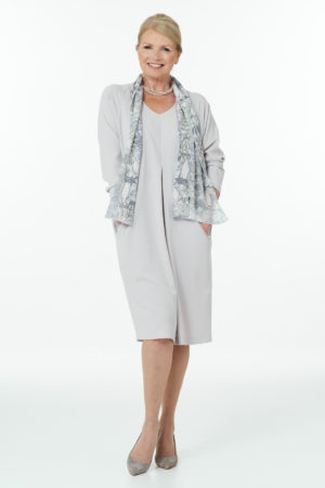 Pebble V neck dolman sleeve dress-00001