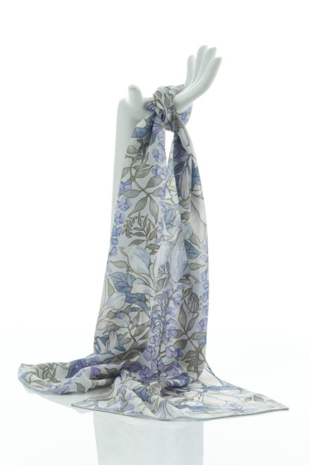 Magnolia Crepe De Chine Chiffon Scarf
