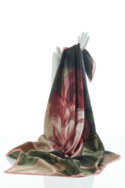 Rose Silk Scarf
