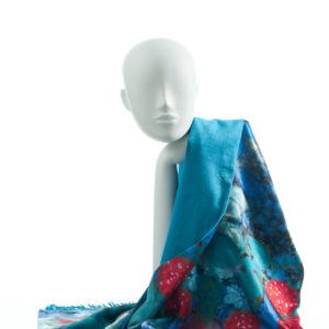 Silk Wrap in Blue