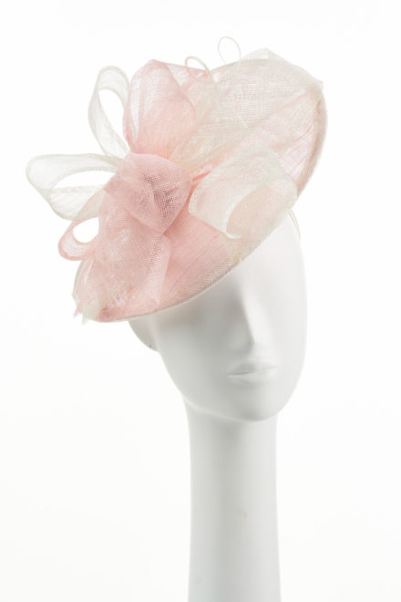Small Twister Hat in Pink and Ivory