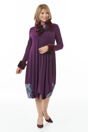 Islay Mist Tartan Trim Bubble Dress