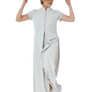 oriental coat scaled pebble mother of the bride flattering trouser suit