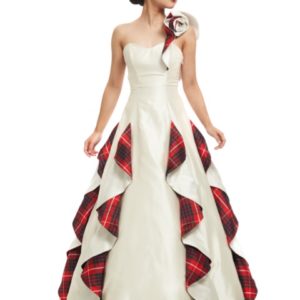 Tartan Dresses for Japanese Exhibition Tartan Waterfall Panels