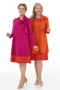 Bow neck dress group shot