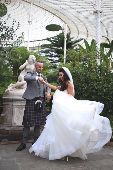 Amelia and Michael on their wedding day
