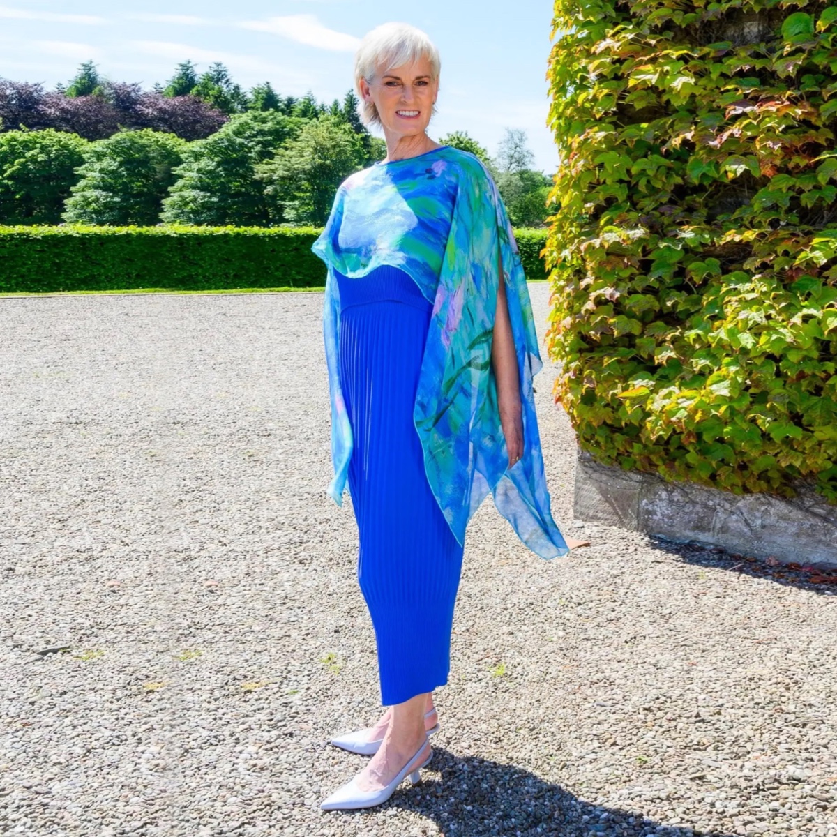 Judy Murray joyce young casual chic blue dress