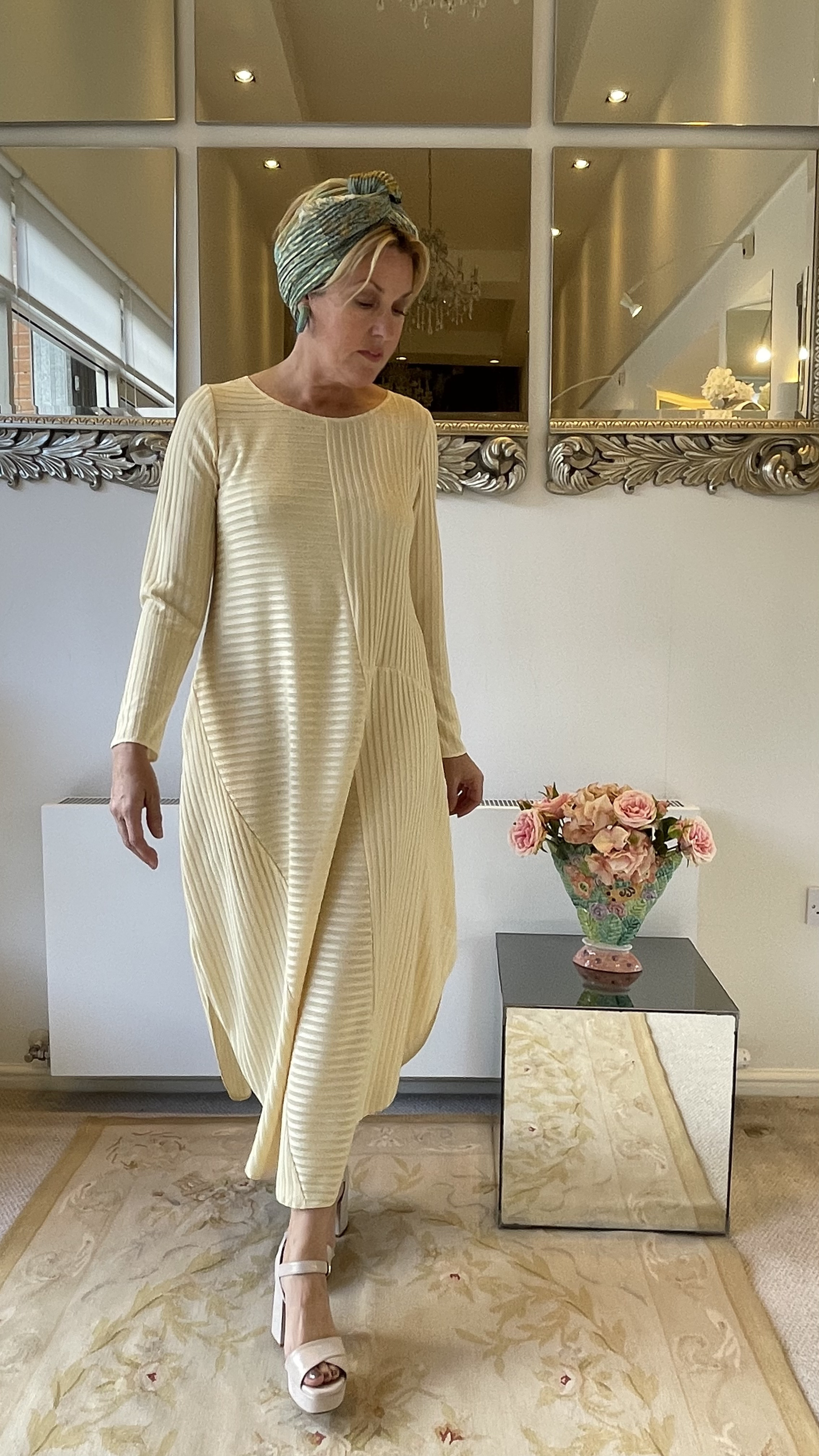 Lemon knit dress
