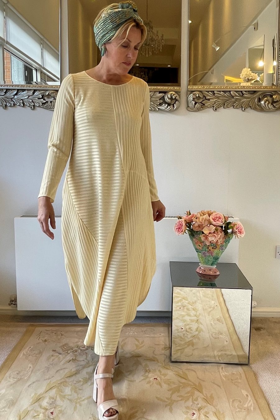 Lemon knit dress
