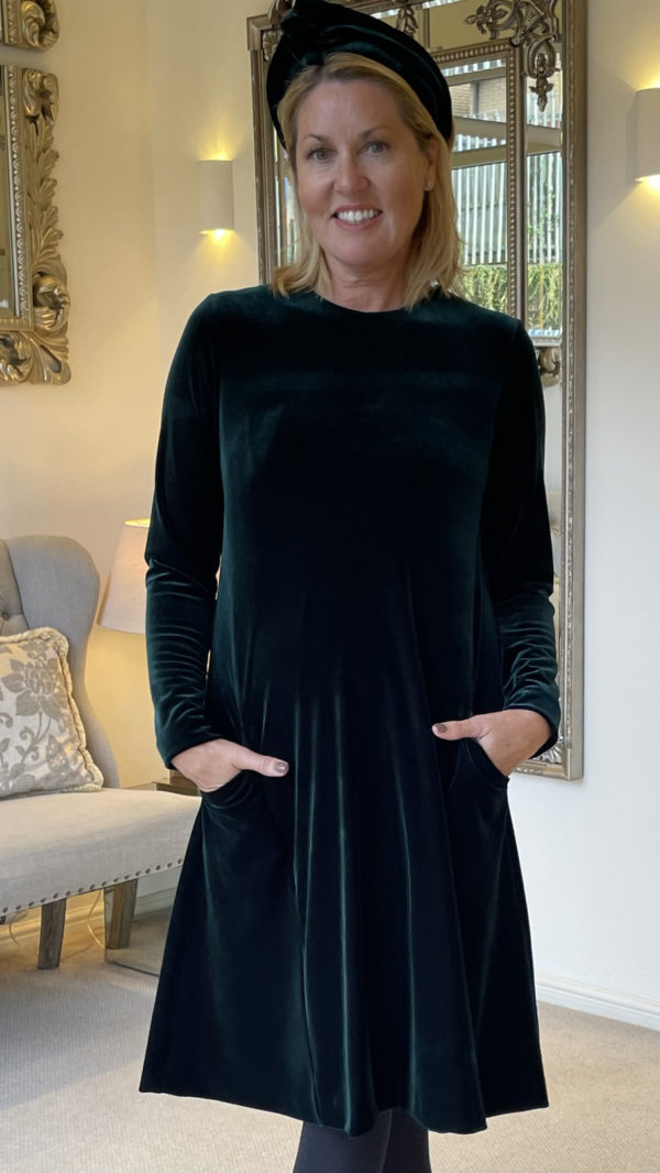 velvet dress with pockets