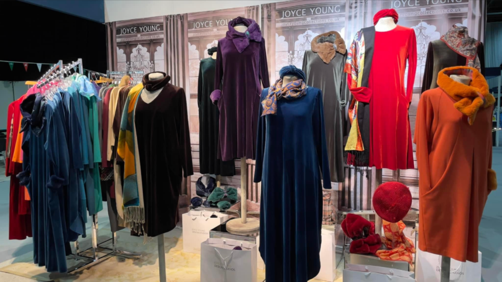 velvet day dresses ladies style christmas fair exhibition