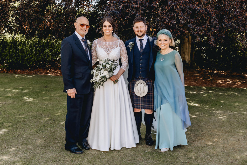 Joyce Young OBE as mother of the groom at her sons wedding