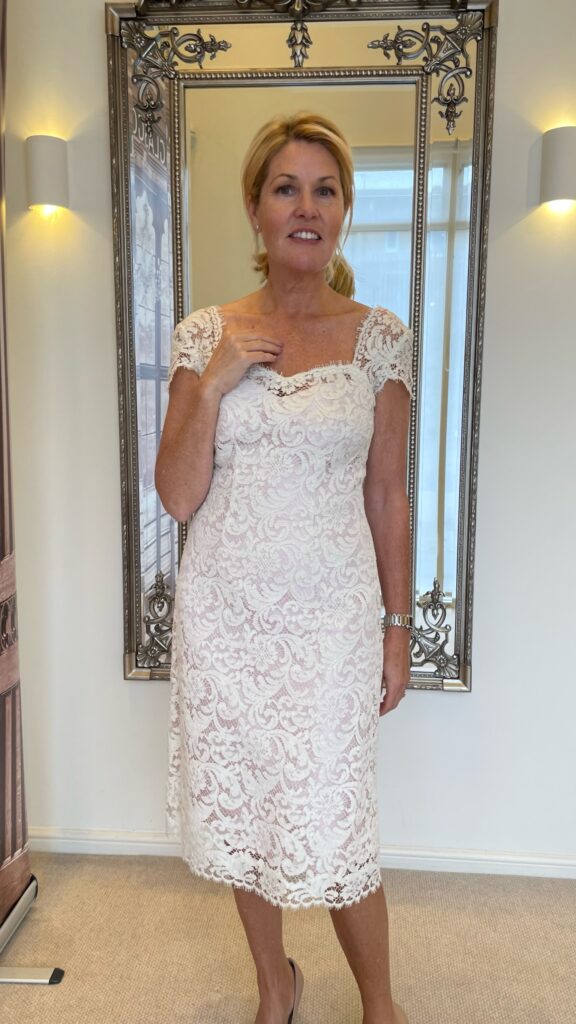 petite white lace outfits for mother of the bride