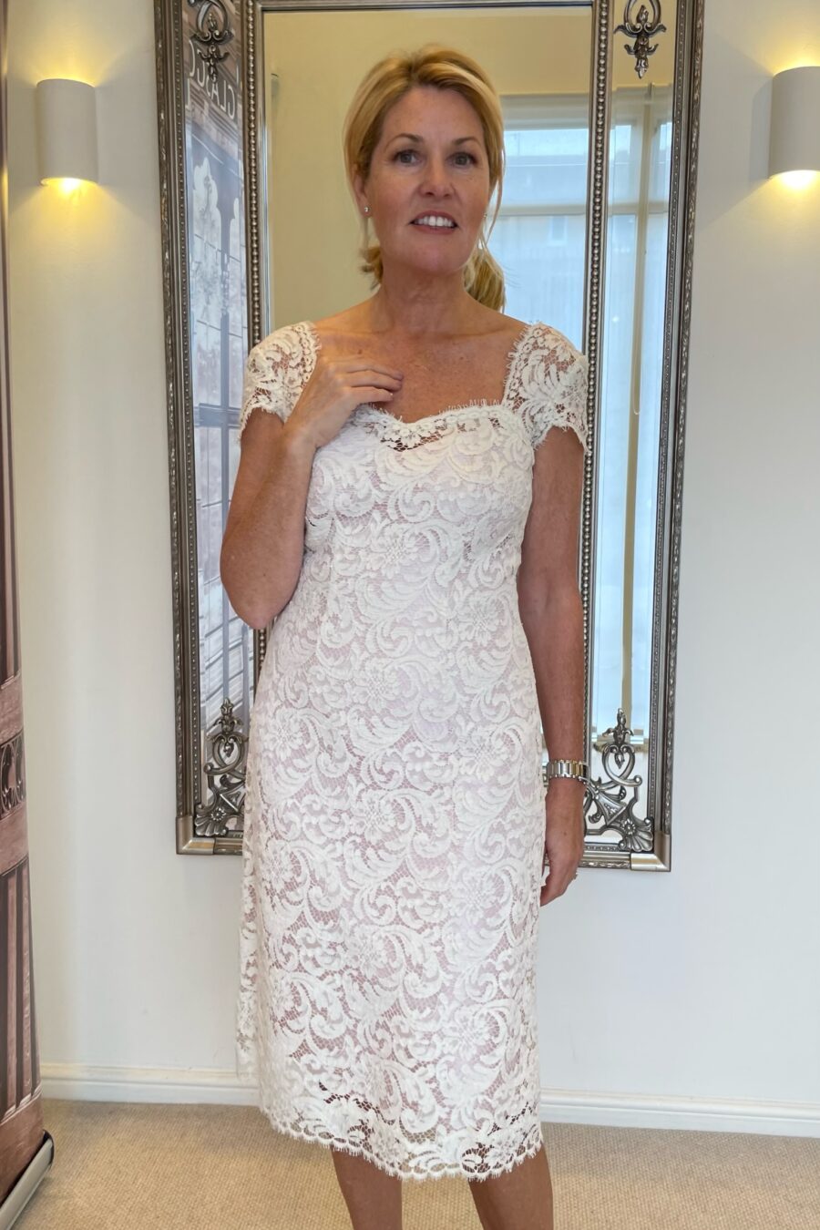 petite white lace outfits for mother of the bride