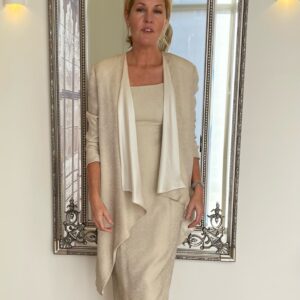 neutral coloured unique and trendy funky mother of the bride