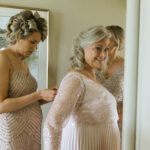 non-white wedding dress for older brides