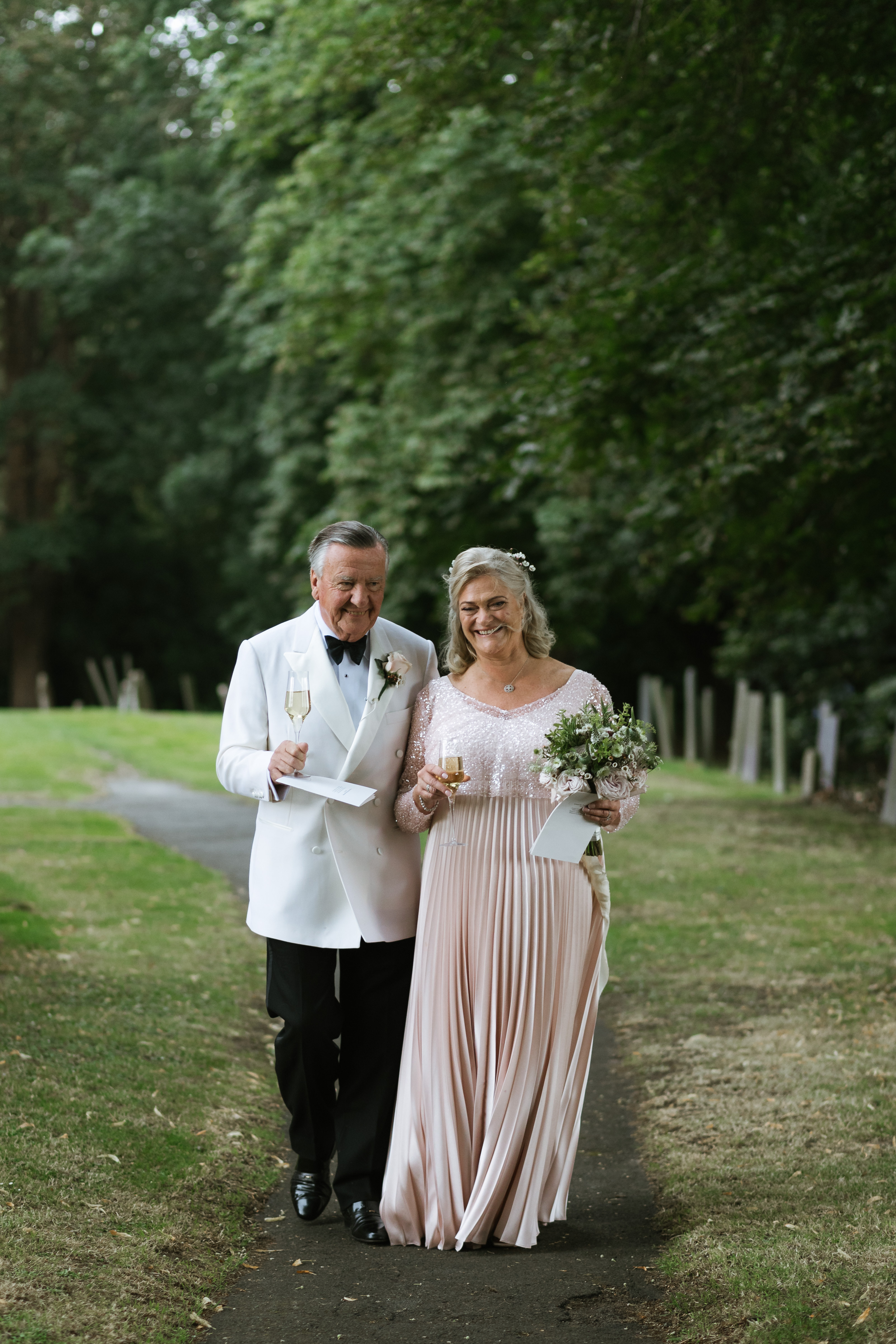 bride over 50 in wedding dress