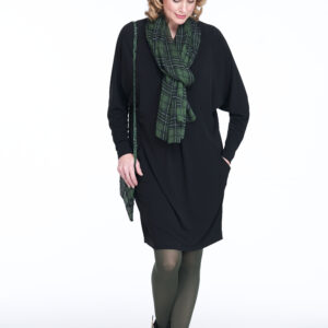 black dolman sleeved straight short dress wd260b £125 from £450