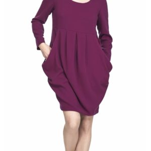 Model wearing tulip shape dress with deep pockets wd261b £99 from £450