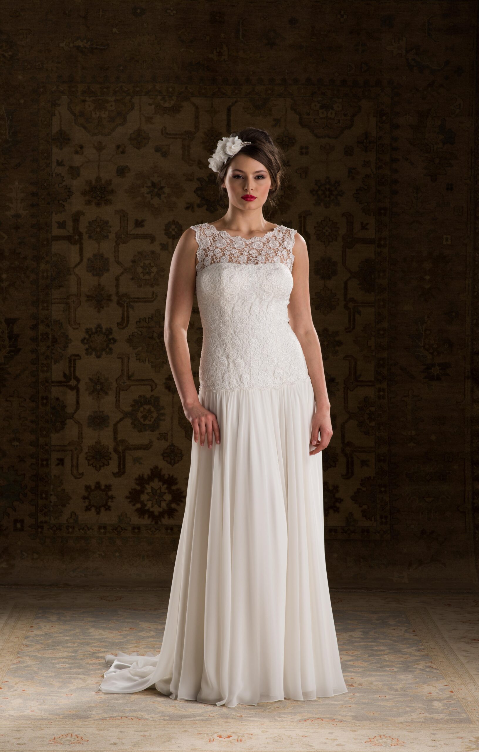 SALE Alice - Guipure Lace & Chiffon Wedding Dress
