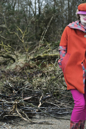 tartan and tweed coat